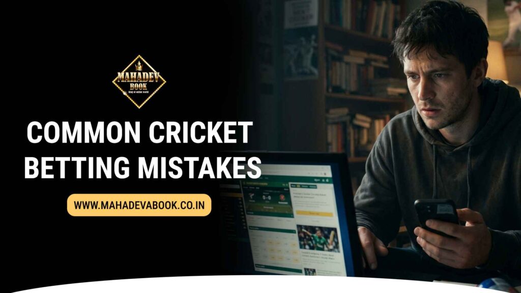 Cricket betting mistakes concept showing wrong decisions, losses, and betting errors